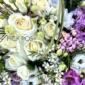 pink-white-roses-modern-style-white-roses-purple-lisanthus-funeral-posy-pad-delivered-strood-rochester-kent