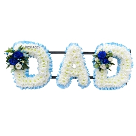 Light Blue & White With Blue Roses Dad