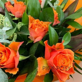 Marmalade-Moments-12-dozen-orange-roses-bouquet-delivered-strood-rochester-medway-kent