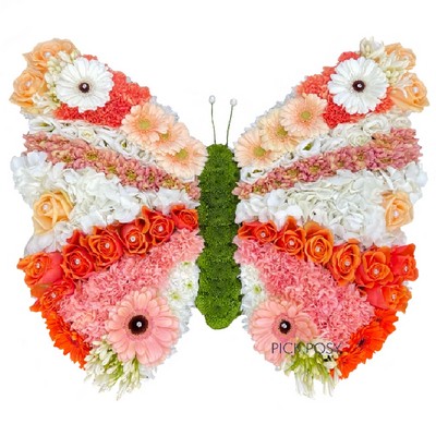 Butterfly-pretty-funeral-flowers-tribute-delivered-strood-Rochester-Medway-kent