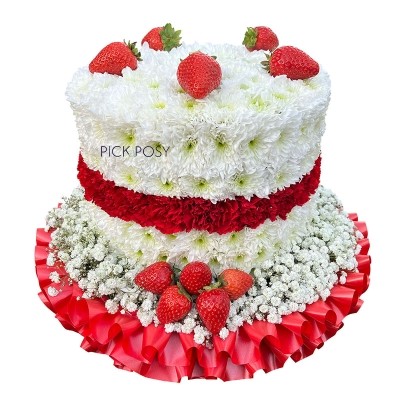 cake-sweet-strawberries-funeral-flowers-tribute-delivered-strood-rochester-medway