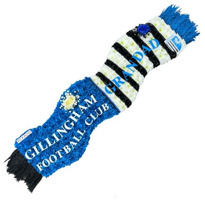 gillingham-fc-football-scarf-club-team-local-funeral-flowers-tribute-delivered-strood-rochester-medway-kent