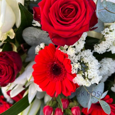 red-white-roses-gerberas-casket-coffin-spray-funeral-flowers-tribute-delivered-strood-rochester-medway-kent