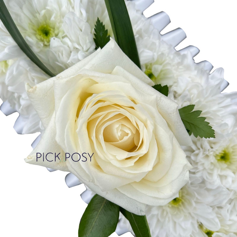 white-based-funeral-cross-wreath-flowers-delivered-strood-rochester-medway-kent