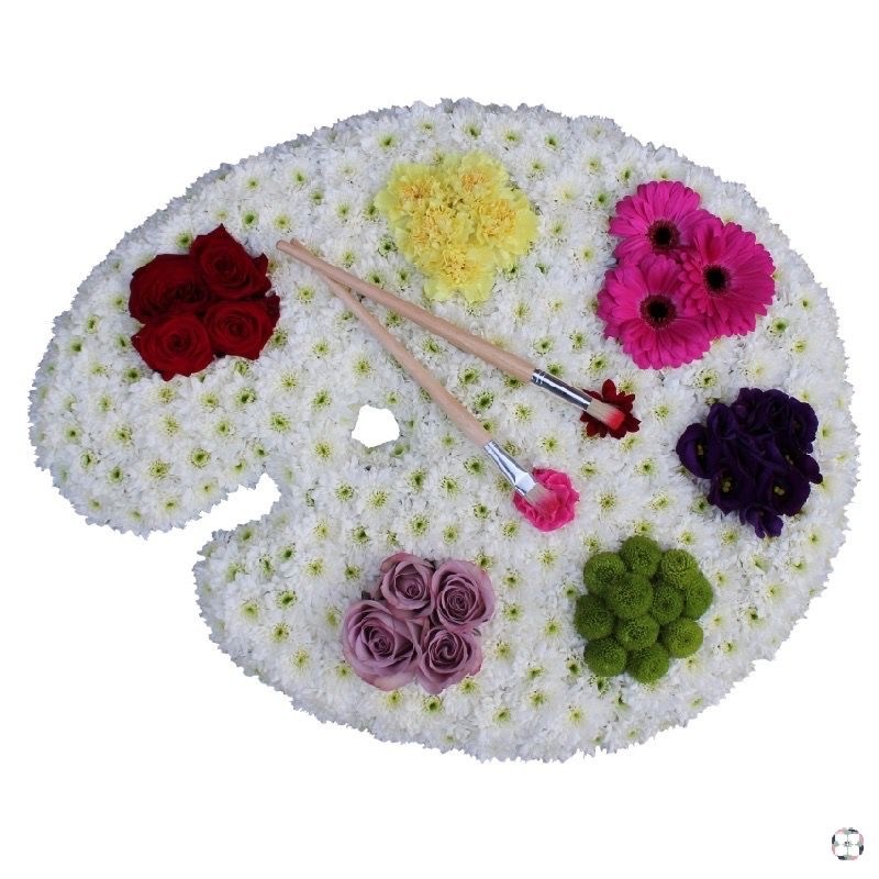 Artist Painters Palette Funeral Tribute buy online or call 01634 716154