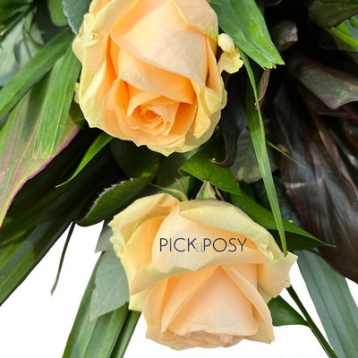 peach-roses-tied-natural-tied-sheaf-wreath-funeral-flowers-tribute-delivered-strood-rochester-medway-kent