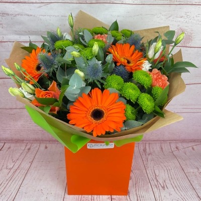 citrus-burst-hand-tie-bouquet-flowers-delivered-strood-rochester-medway-kent