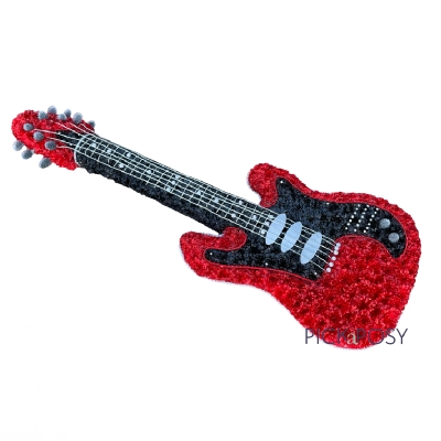 electric-guitar-tribute-funeral-flowers-wreath-music-musician-red-black-delivered-strood-rochester-medway
