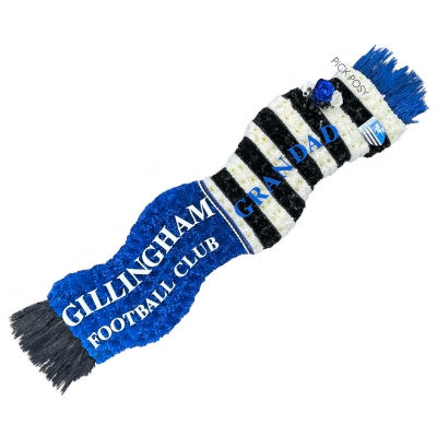 gillingham-fc-football-scarf-club-team-local-funeral-flowers-tribute-delivered-strood-rochester-medway-kent