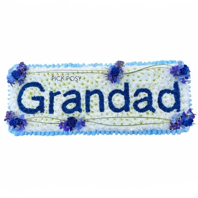 grandad-plaque-roses-letters-funeral-flowers-tribute-delivered-strood-rochester-medway-kent