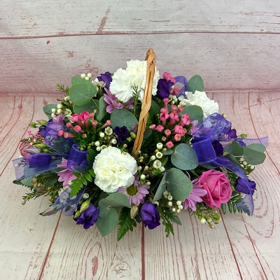 Purple-haze-gift-basket-flowers-deliveerd-strood-rochester-medway-kent