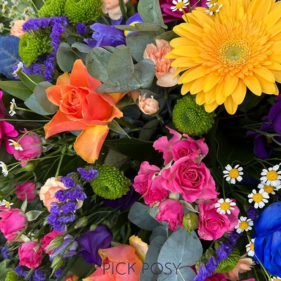 rainbow-colourful-vibrant-casket-coffin-spray-funeral-flowers-strood-rochester-medway-kent