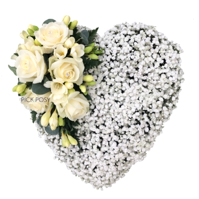 white-gypsophila-freesia-roses-heart-funeral-flowers-tribute-delivered-strood-rochester-medway