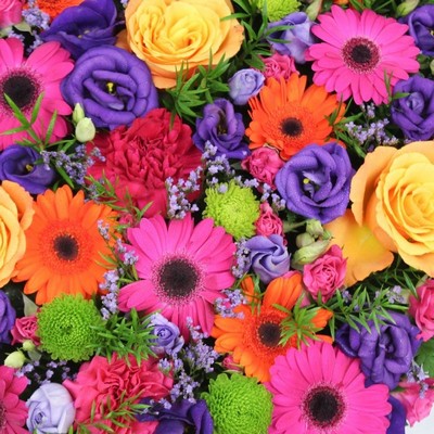 Vibrant-colourful-bright-cheerful-funeral-heart-flowers-tribute-delivered-strood-Rochester-medway