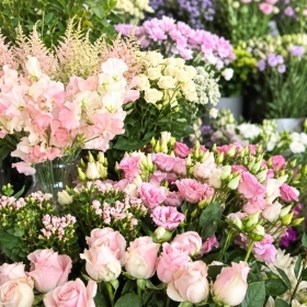 Florist's Choice aqua-packed bouquet of fresh seasonal flowers, beautifully presented by PICKaPOSY florist in Strood.