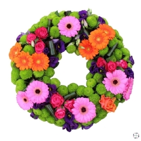 Vibrant Funeral Wreath