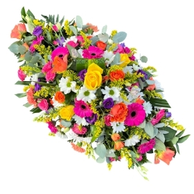 vibrant-colourful-bright-double-ended-open-ended-spray-funeral-flowers-tribute-delivered-strood-rochester-medway-kent