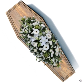 white-lilies-roses-casket-coffin-spray-funeral-flowers-tribute-delivered-strood-rochester-medway-kent