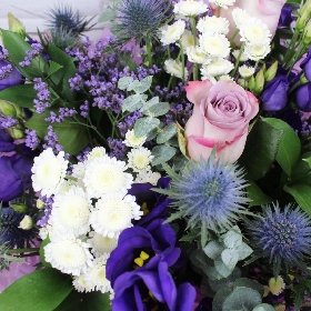 amethyst-gardens-natural-handtie-bouquet-lilac-purple-delivered-strood-rochester-medway