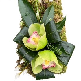 Celtic-irish-ireland-green-funeral-cross-wreath-flowers-delivered-strood-rochester-medway-kent