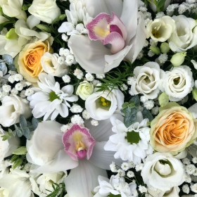 orchid-roses-lisianthus-gypsophila-white-peach-heart-funeral-flowers-delivered-strood-rochester-medway