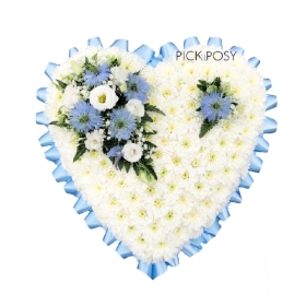 pale-blue-white-heart-funeral-flowers-tribute-wreath-delivered-strood-rochester-medway