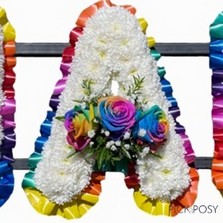 rainbow-bright-vibrant-letters-funeral-flowers-tribute-wreath-delivered-strood-rochester-medway