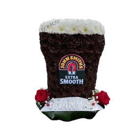John-smith-pint-glass-bitter-funeral-flowers-tribute-wreath-delivered-strood-Rochester-Medway-kent