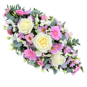 pink-white-double-ended-open-ended-spray-funeral-flowers-tribute-delivered-strood-rochester-medway-kent
