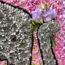 elephant-holding-flowers-trunk-up-funeral-flowers-tribute-delivered-strood-rochester-medway-kent