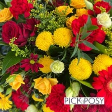 red-yellow-roses-gerberas-coffin-casket-arrangement-spray-funeral-flowers-strood-rochester-medway-kent