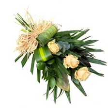 peach-roses-tied-natural-tied-sheaf-wreath-funeral-flowers-tribute-delivered-strood-rochester-medway-kent