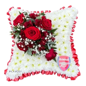 arsenal-football-team-cushion-funeral-flowers-tribute-wreath-delivered-strood-rochester-medway