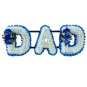dad-blue-roses-letters-funeral-flowers-tribute-delivered-strood-rochester-medway-kent