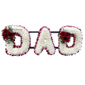 burgundy-white-germini-letters-funeral-flowers-tribute-delivered-strood-rochester-medway-kent