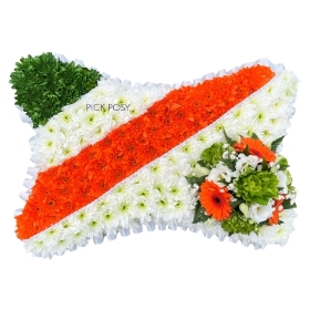 cyprus-cypriot-country-olive-green-white-orange-pillow-funeral-flowers-delivered-strood-rochester-kent