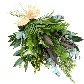 foliage-green-greenery-garden-hand-tied-sheaf-funeral-flowers-wreath-delivered-strood-rochester-medway-kent
