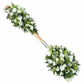 landscape-gardener-spade-call-lilies-funeral-flowers-tribute-wreath-delivered-strood-rochester-medway-kent
