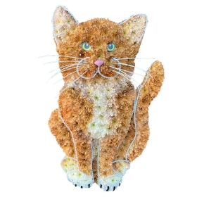 ginger-kitty-cat-funeral-flowers-wreath-tribute-florist-delivered-strood-rochester-medway-kent