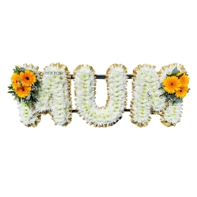 gold-white-mum-momma-mummy-letters-wreath-funeral-flowers-tribute-delivered-strood-rochester-medway-kent 