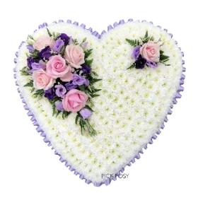 Lavender, Pink & White Based Heart