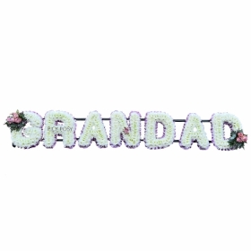 grandad-lilac-white-roses-letters-funeral-flowers-tribute-delivered-strood-rochester-medway-kent