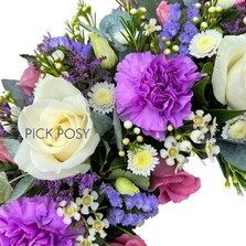 classic-wreath-loose-pink-purple-lilac-white-funeral-flowers-ring-circle-of-life-delivered-strood-rochester-medway-kent