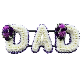 purple-white-letters-funeral-flowers-tribute-delivered-strood-rochester-medway-kent
