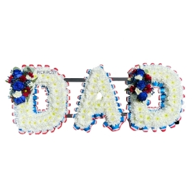 red-white-blue-union-jack-britian-british-dad-letters-funeral-flowers-tribute-delivered-strood-rochester-medway-kent