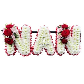 nan-nannie-nanny-red-pink-funeral-flowers-tribute-letters-delivered-strood-rochester-medway-nannie-nanny-funeral-flowers-tribute-letters-delivered-strood-rochester-medway-kent