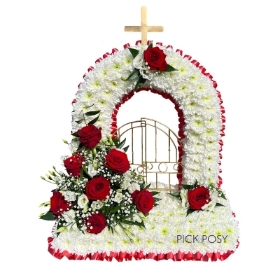 gates-of-heaven-funeral-flowers-tribute-red-roses-delivered-strood-rochester-medway