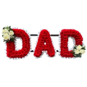 × red-based-letter-letters-wreath-arsenal-manchester-united-funeral-flowers-tribute-delivered-strood-rochester-medway-kent