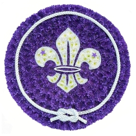 scout-world-scout-emblem-badge-logo-wreath-funeral-flowers-tribute-delivered-strood-rochetser-medway-kent