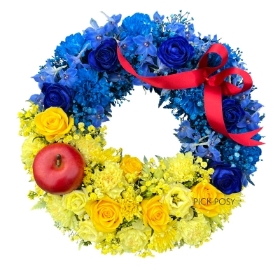 princess-snow-white-wreath-ring-funeral-flowers-delivered-strood-medway-rochester-kent